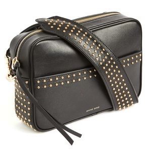 Anine Bing Studded Alice Bag in Black